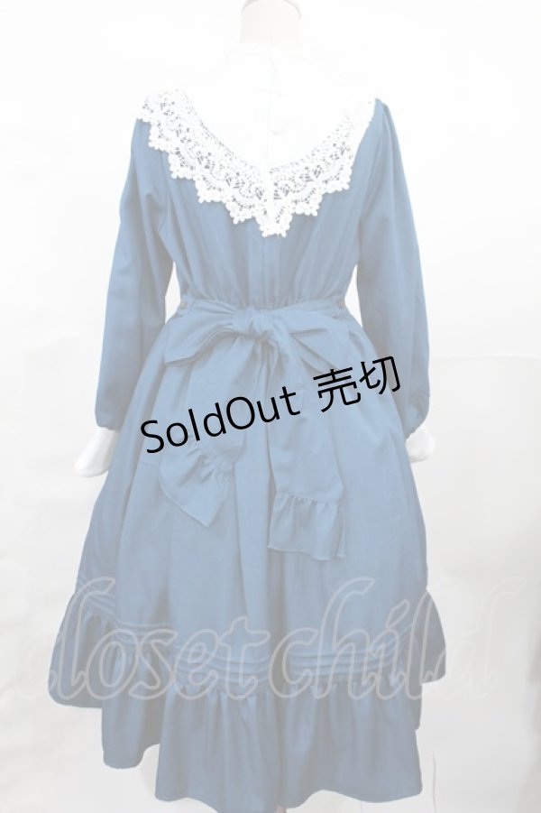画像2: axes femme kawaii / クラシックドールワンピース M ブルー H-25-04-25-1009-AX-OP-NS-ZH (2)