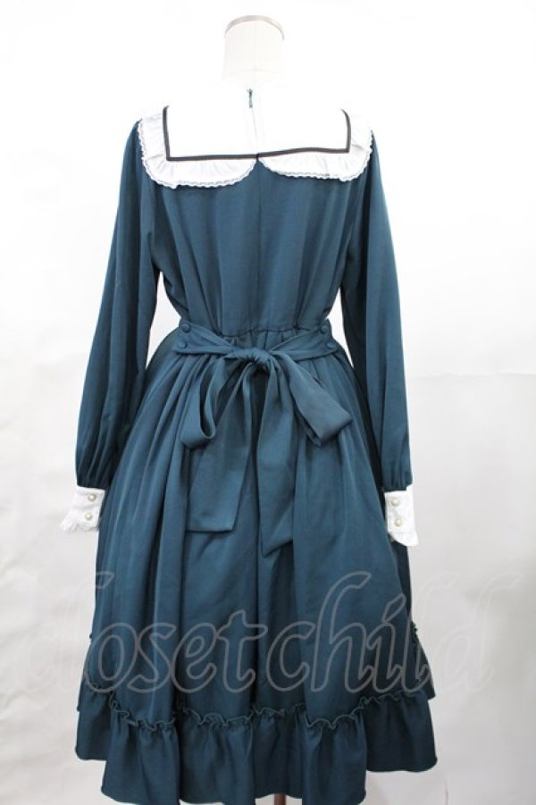 画像2: Amavel / Antique Chicスクエアヨークロングワンピース Free グリーン H-25-04-25-1010-CA-OP-NS-ZH (2)