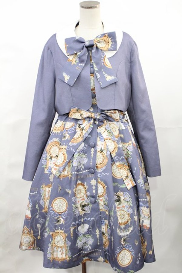画像1: Forest Wardrobe（海外ロリータブランド） / 永遠のエコー 半袖ワンピース+ジャケットセット XL グレーパープル H-25-04-25-1011-LO-OP-NS-ZH (1)