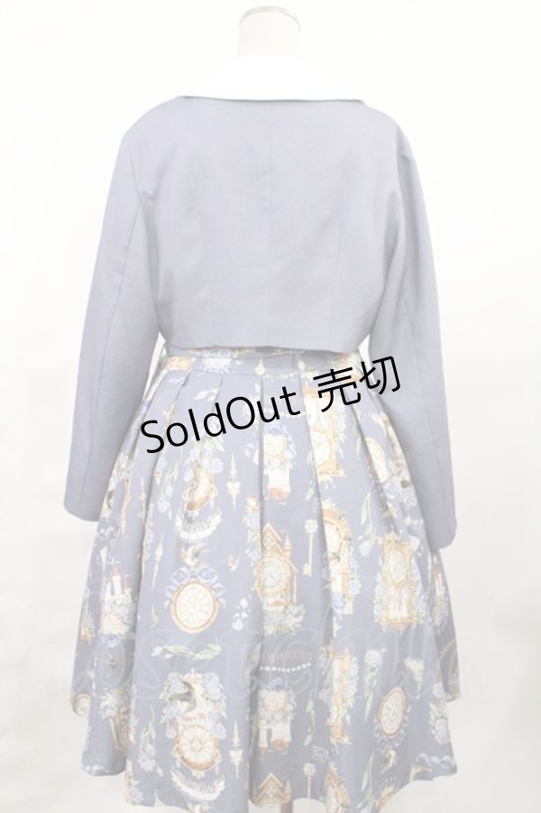 画像2: Forest Wardrobe（海外ロリータブランド） / 永遠のエコー 半袖ワンピース+ジャケットセット XL グレーパープル H-25-04-25-1011-LO-OP-NS-ZH (2)