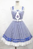 画像1: Angelic Pretty / マリンストーリーストライプジャンパースカート Free ブルー H-25-04-25-1002-AP-OP-NS-ZH (1)