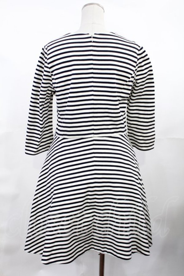 画像2: Franche Lippee / ボーダーワンピース M オフ H-25-04-25-1015-LO-OP-NS-ZH (2)