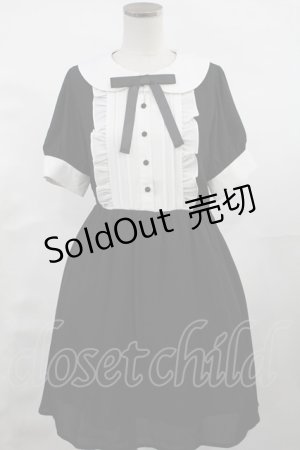 画像: Ank Rouge / クロスチャームリボンワンピース M ブラック H-25-04-25-1016-CA-OP-NS-ZH