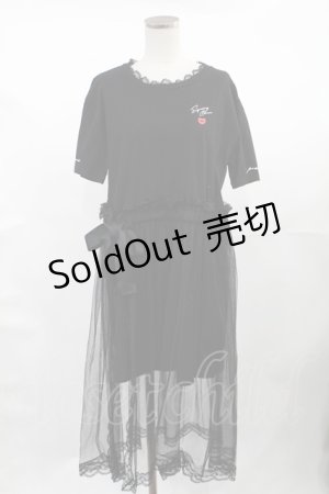 画像: Rojita / 長南舞コラボワンピース Free ブラック H-25-04-25-1026-LO-OP-NS-ZH
