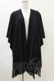 画像1: NieR Clothing / ポケット付ケープストール  黒 H-25-04-25-012-PU-ZA-KB-ZT159 (1)