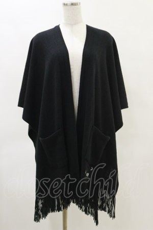 画像: NieR Clothing / ポケット付ケープストール  黒 H-25-04-25-012-PU-ZA-KB-ZT159