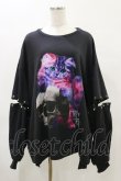 画像1: TRAVAS TOKYO / Playful cat separate sleeve PO FREE 黒 H-25-04-25-025-PU-TO-KB-ZH (1)