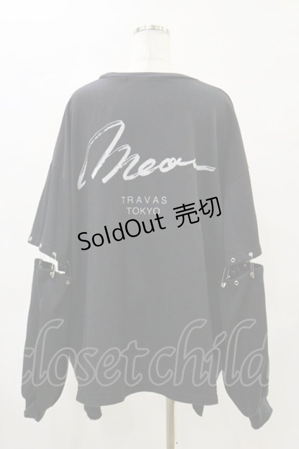 画像2: TRAVAS TOKYO / Playful cat separate sleeve PO FREE 黒 H-25-04-25-025-PU-TO-KB-ZH (2)