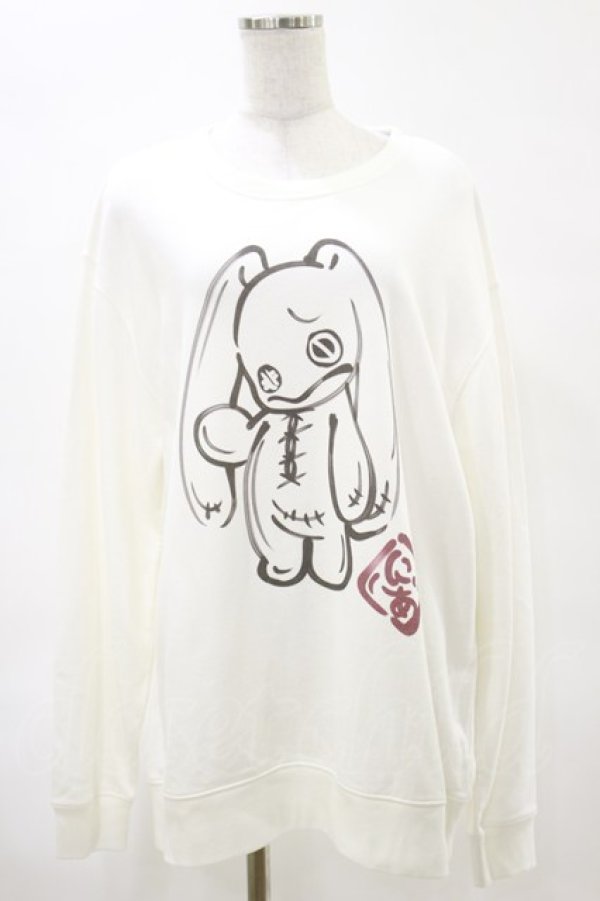 画像1: NieR Clothing / にぃあスウェットトップス  白 H-25-04-25-030-PU-TO-KB-ZH (1)