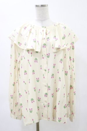 画像: Candy Stripper / CHULIP VOLUME COLLARブラウス 2 アイボリー H-25-04-25-033-PU-BL-KB-ZH