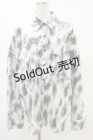 画像: REFLEM / タイダイ柄オーバーシャツ FREE グレー H-25-04-25-034-PU-BL-KB-ZH