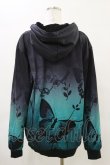 画像2: NieR Clothing / 防寒裏起毛パーカー  黒×緑 H-25-04-25-039-PU-TO-KB-ZH (2)