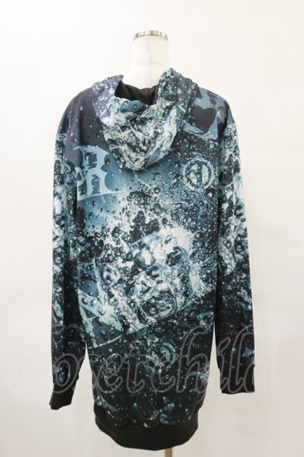 画像2: NieR Clothing / 総柄ZIPパーカー  青系 H-25-04-25-040-PU-TO-KB-ZH (2)