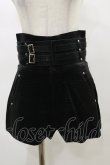 画像1: Melt the lady / ベルト付きレザーライクショートパンツ S ブラック H-25-04-26-058-PU-PA-NS-ZH (1)