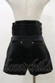 画像2: Melt the lady / ベルト付きレザーライクショートパンツ S ブラック H-25-04-26-058-PU-PA-NS-ZH (2)