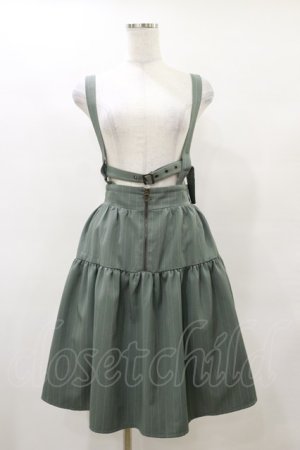 画像: axes femme POETIQUE / ハーネスデザインサス付スカート M グリーン H-25-04-26-069-AX-SK-NS-ZH