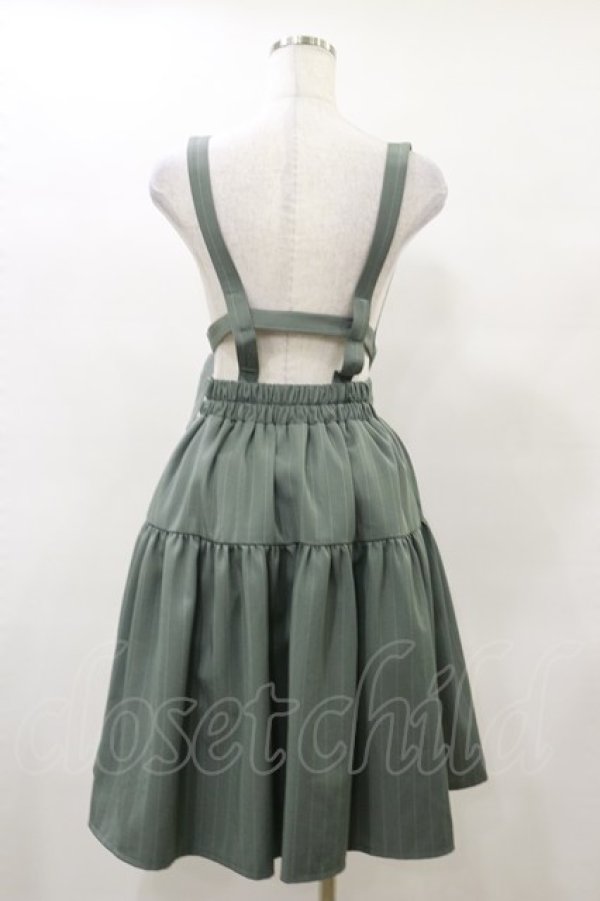 画像2: axes femme POETIQUE / ハーネスデザインサス付スカート M グリーン H-25-04-26-069-AX-SK-NS-ZH (2)