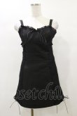 画像1: Melt the lady / サイドレースミニワンピース Free ブラック H-25-04-26-073-PU-OP-NS-ZH (1)