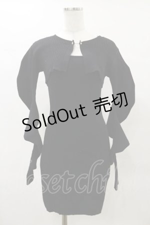 画像: Melt the lady / ニットワンピース+ボレロ Free ブラック H-25-04-26-076-PU-OP-NS-ZH