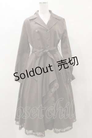 画像: axes femme / ラッフルフリルトレンチコート Free Dブラウン H-25-04-26-078-AX-CO-NS-ZH