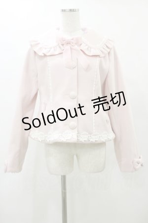 画像: axes femme kawaii / ガーリーリボンショートコート M ピンク H-25-04-26-081-AX-CO-NS-ZH