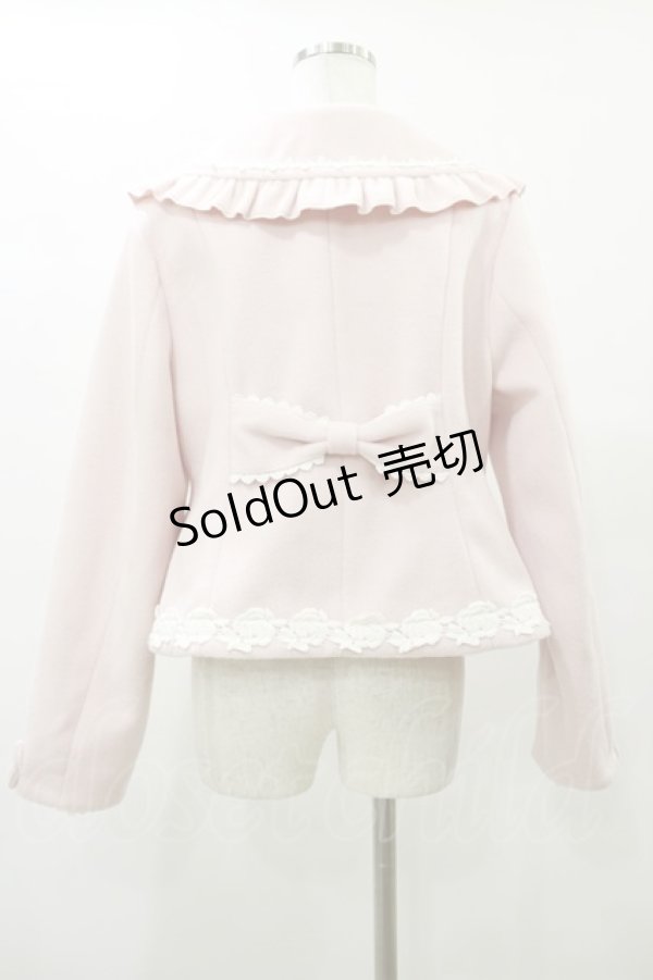 画像2: axes femme kawaii / ガーリーリボンショートコート M ピンク H-25-04-26-081-AX-CO-NS-ZH (2)