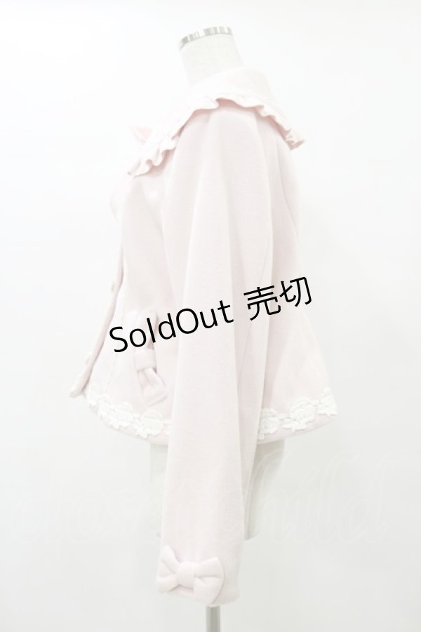画像3: axes femme kawaii / ガーリーリボンショートコート M ピンク H-25-04-26-081-AX-CO-NS-ZH (3)