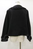 画像2: axes femme kawaii / フリルカラーショートコート M ブラック H-25-04-26-082-AX-CO-NS-ZH (2)
