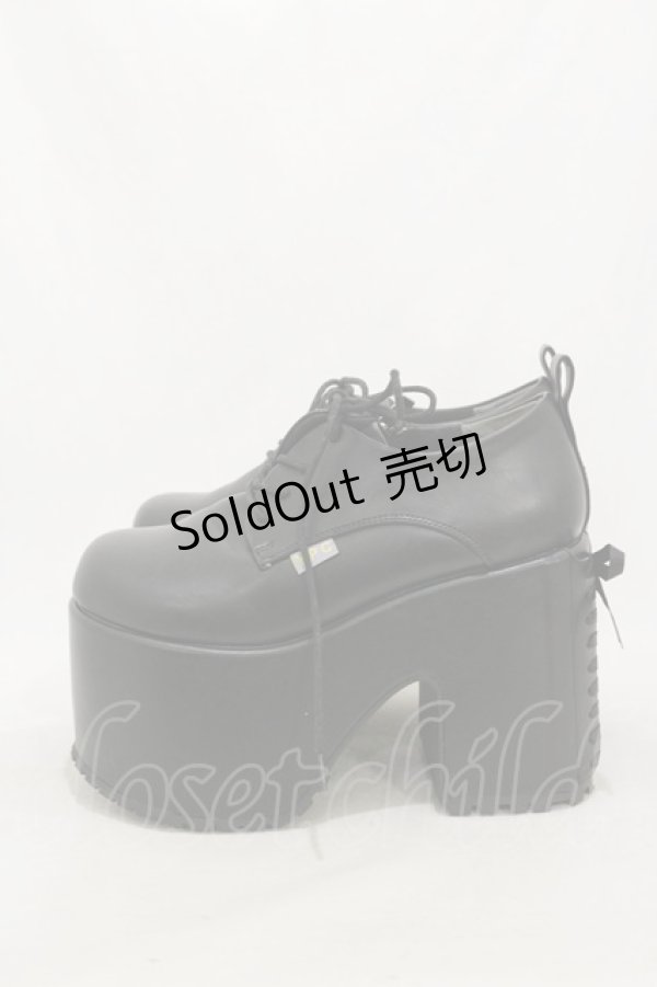 画像2: YOSUKE / 厚底レースアップシューズ M ブラック H-25-04-26-001-PU-SH-NS-ZH (2)