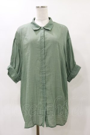 画像: axes femme / カラーシアーシャツ M グリーン H-25-04-26-021-AX-BL-NS-ZH