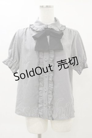 画像: Ank Rouge / ピコフリルリボンブラウス M ブラック H-25-04-26-026-CA-BL-NS-ZH