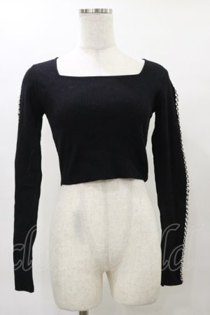 画像: Melt the lady / チェーン付きトップス Free ブラック H-25-04-26-031-PU-TO-NS-ZH