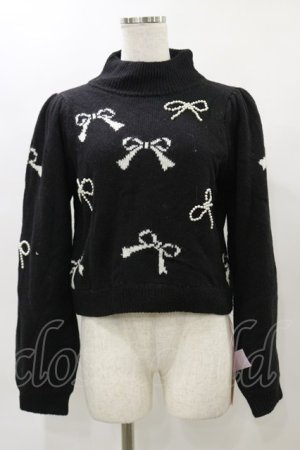 画像: Swankiss / HB many ribbon knit Free ブラック H-25-04-26-035-CA-TO-NS-ZH