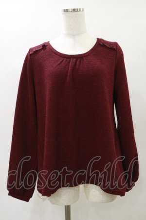 画像: axes femme / バックレースアップニット M ボルドー H-25-04-26-039-AX-TO-NS-ZH
