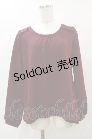 画像: axes femme / バックレースアップニット M ボルドー H-25-04-26-039-AX-TO-NS-ZH