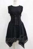 画像1: MR corset / コルセット風切替ノースリーブワンピース  黒 H-25-04-27-030-PU-OP-KB-ZH (1)