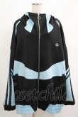画像1: REFLEM / BIG切替ジャージパーカー  黒×青 H-25-04-27-045-PU-TO-KB-ZH (1)