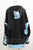 画像3: REFLEM / BIG切替ジャージパーカー  黒×青 H-25-04-27-045-PU-TO-KB-ZH (3)