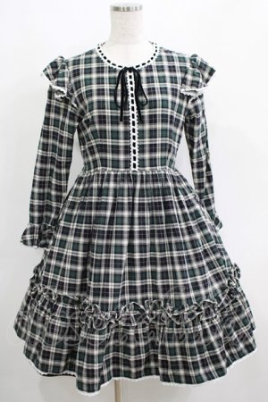 画像: MILK / B.B.dress  グリーンチェック H-25-04-27-006-ML-OP-KB-ZH
