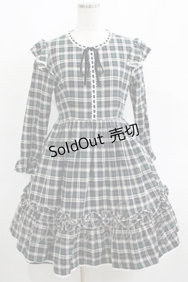 画像1: MILK / B.B.dress  グリーンチェック H-25-04-27-006-ML-OP-KB-ZH (1)
