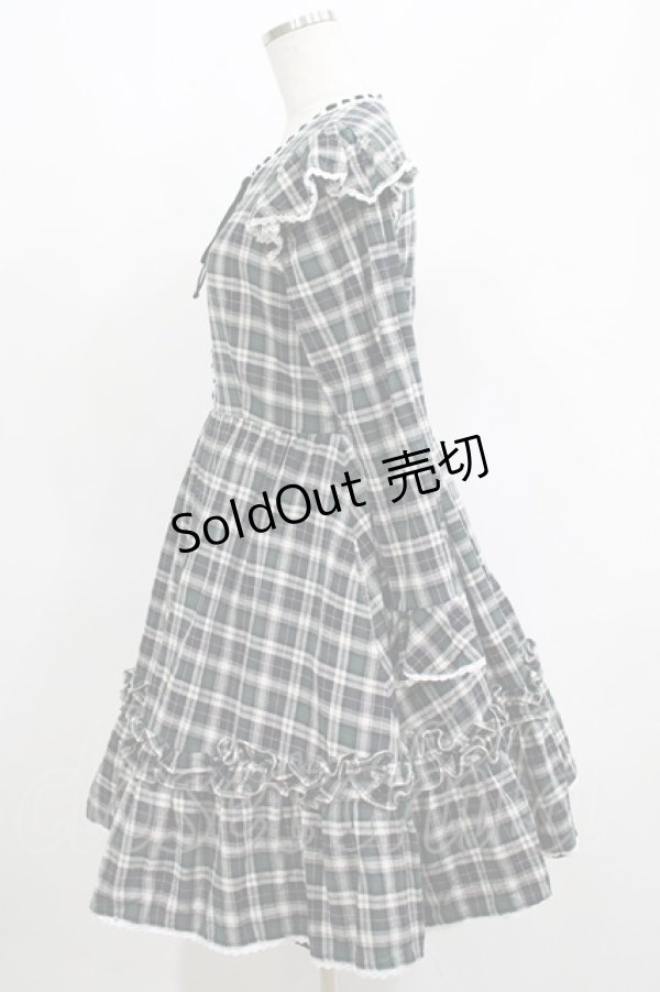 画像2: MILK / B.B.dress  グリーンチェック H-25-04-27-006-ML-OP-KB-ZH (2)