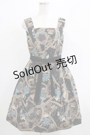 画像: Jane Marple / クイーンアリスゴブランジャンパースカート  ブラック H-25-04-27-007-JM-OP-KB-ZH