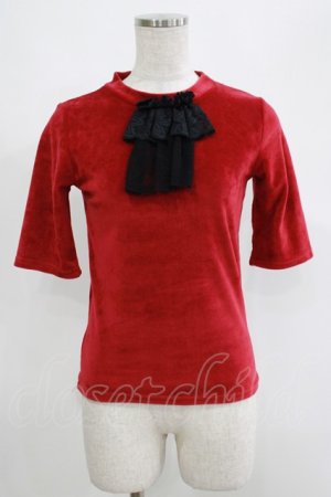 画像: MR corset / レースジャボ風トップス  赤 H-25-04-27-066-PU-TO-KB-ZH