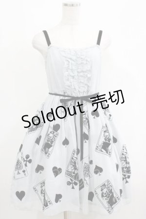 画像: Leur Getter / トランプフロッキープリントシフォンワンピース M ブルー H-25-04-27-014-LU-OP-KB-ZH