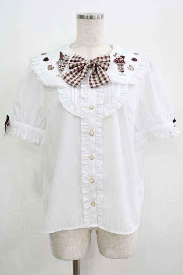 画像1: Amavel / Dreaming Animal Parfait ブラウス Free オフ/ブラウン H-25-04-28-038-CA-BL-NS-ZH (1)