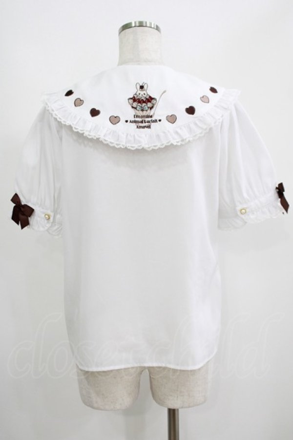 画像3: Amavel / Dreaming Animal Parfait ブラウス Free オフ/ブラウン H-25-04-28-038-CA-BL-NS-ZH (3)