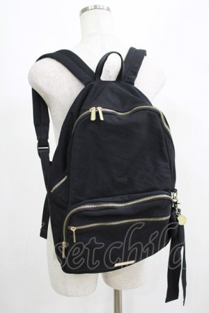 画像: Maison de FLEUR / 撥水加工ポケットリボンリュック  ブラック H-25-04-28-053-LO-BG-NS-ZH