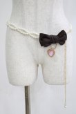 画像1: m petit by misako / サンリオキャラクターズコラボマイメロディパールベルト  ブラウン H-25-04-28-064-LO-ZA-NS-ZH (1)