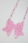 画像1: Angelic Pretty / ときめきリボンネックレス  ピンク H-25-04-28-067-AP-AC-NS-ZH (1)