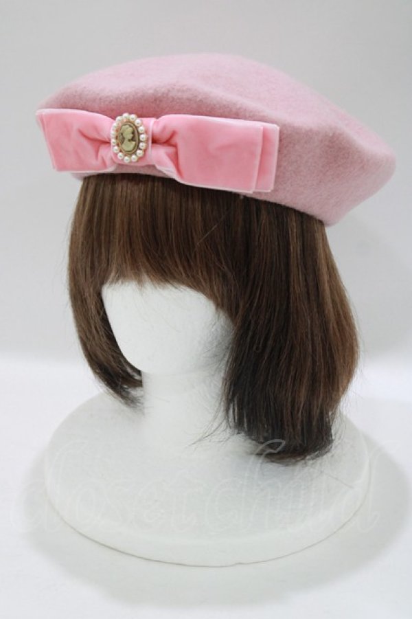 画像1: m petit by misako / AMモチーフリボンベレー  ピンク H-25-04-28-074-LO-AC-NS-ZH (1)